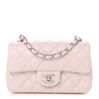 Chanel Lambskin Quilted Mini Rectangular Flap Light Purple 1 of 4