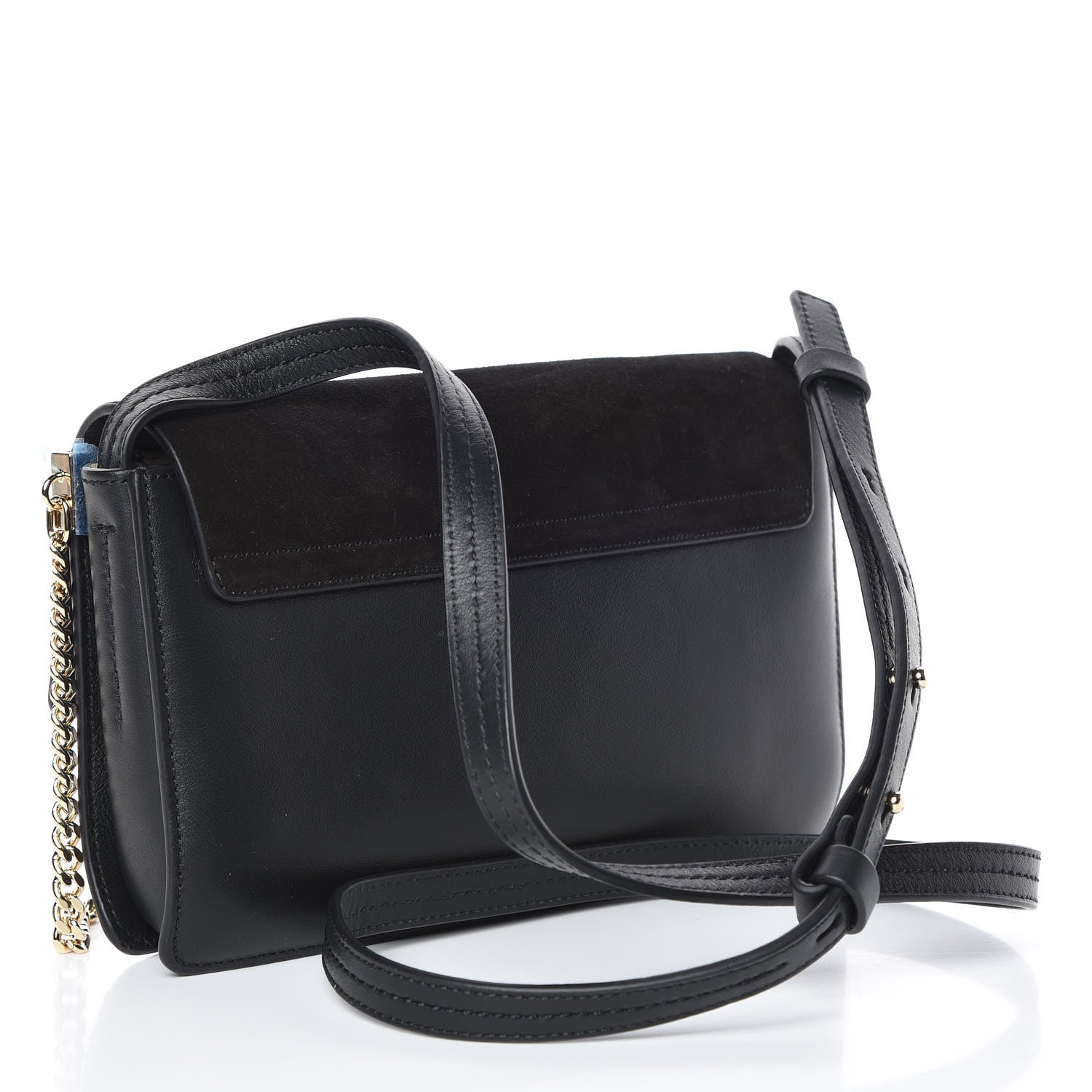 Chloe Suede Calfskin Small Faye Shoulder Bag Black 3 of 9