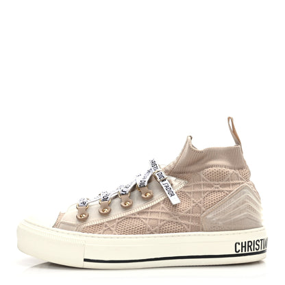 Christian Dior Technical Knit Womens Walk'n Dior High Top Sneakers 38 Nude 1 of 7
