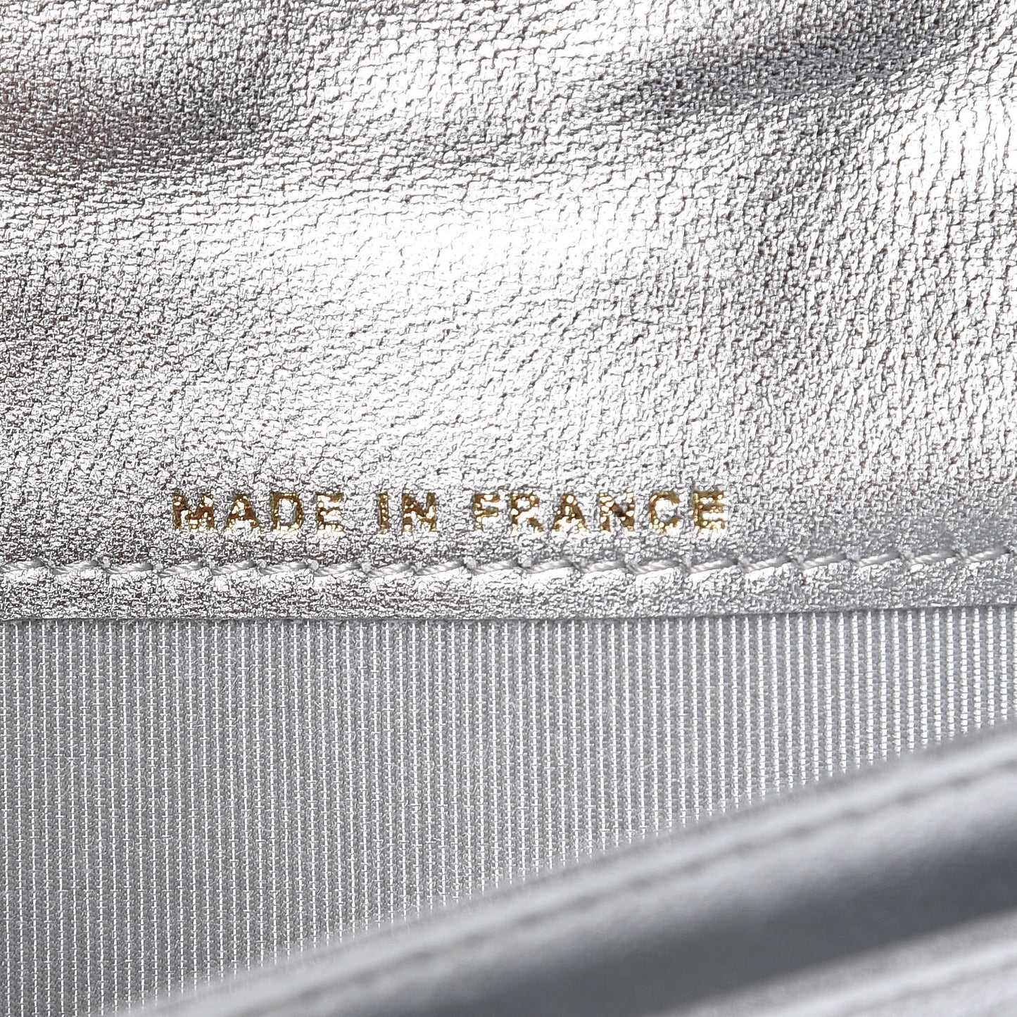 Metallic Lambskin Quilted Reissue Yen Wallet Silver