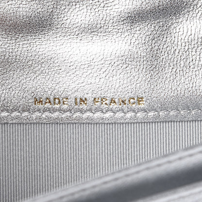 Chanel Metallic Lambskin Quilted Reissue Yen Wallet Silver 7 of 9