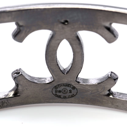 Chanel Metal Logo Cuff Silver 5 of 5