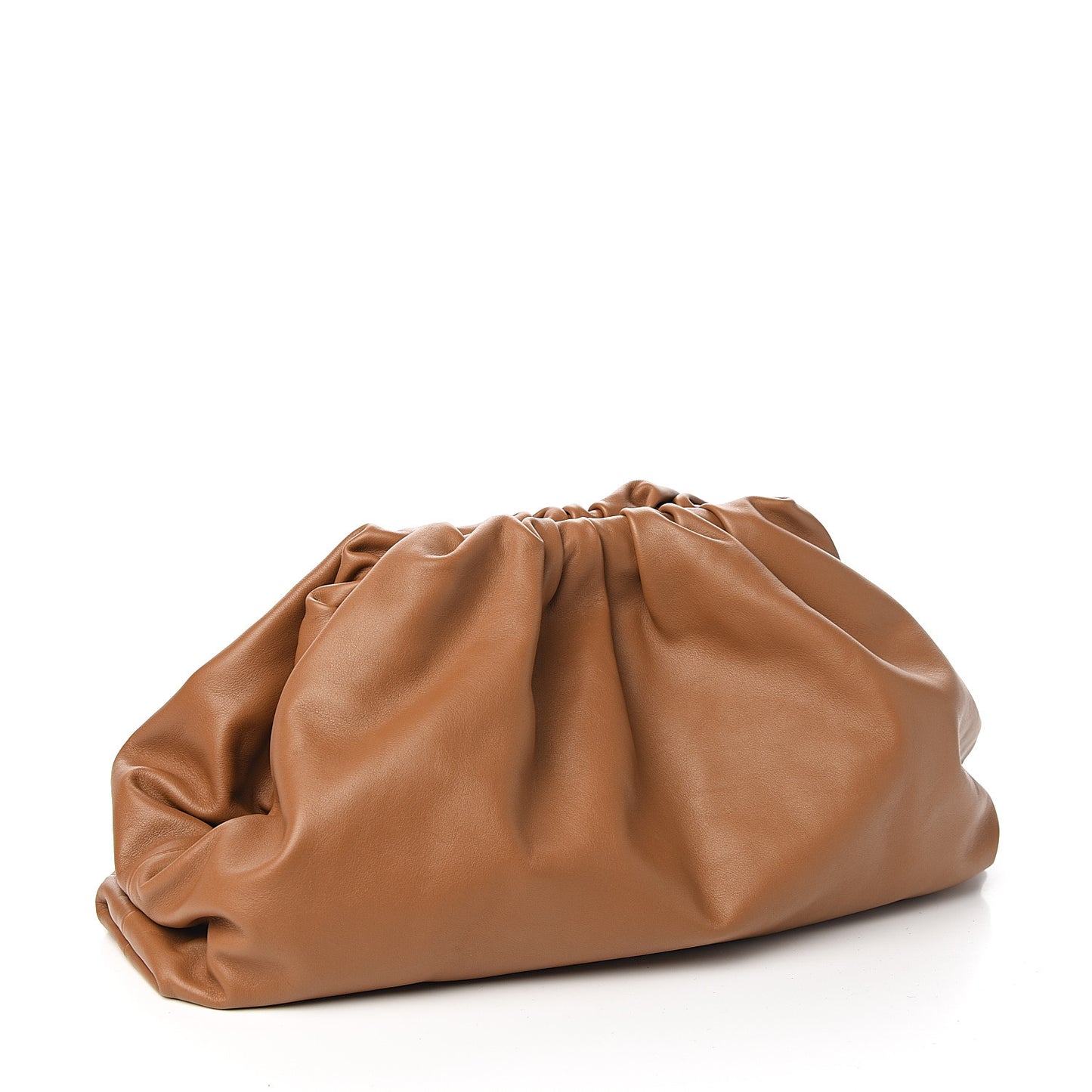 Smooth Butter Calf The Pouch Oversized Clutch Cammello