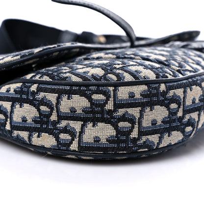 Christian Dior Oblique Mens Saddle Bag Blue 7 of 8