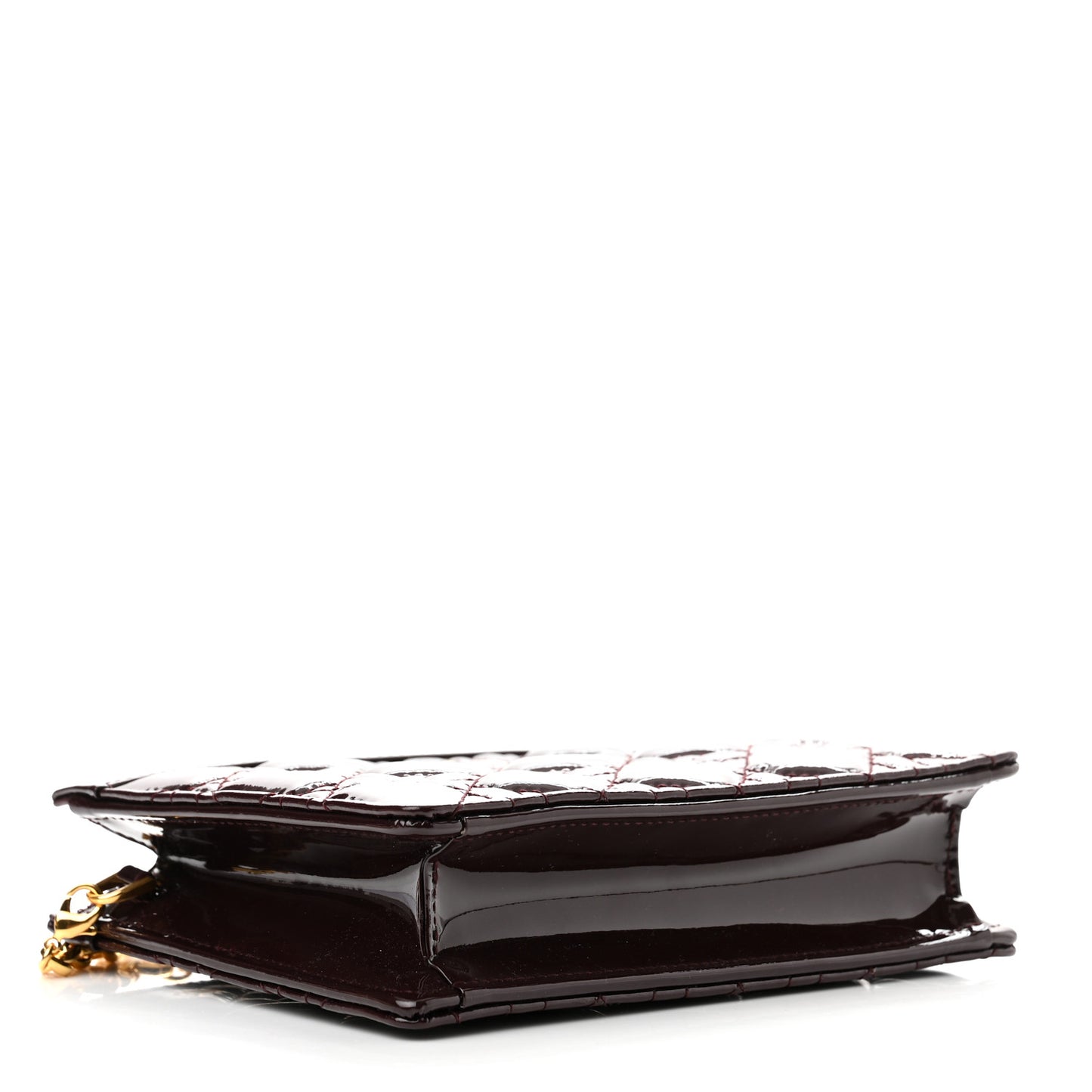 Patent Cannage Caro Zipped Pouch With Chain Amaranth