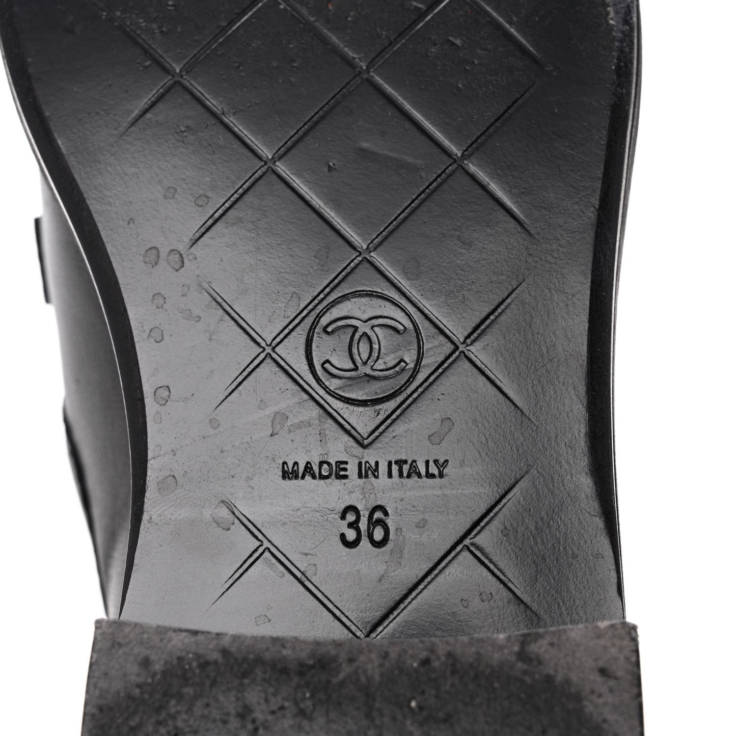 Lambskin Quilted CC Turnlock Loafers 36 Black