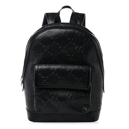 Gucci Calfskin GG Tennis Embossed Backpack Black 1 of 10