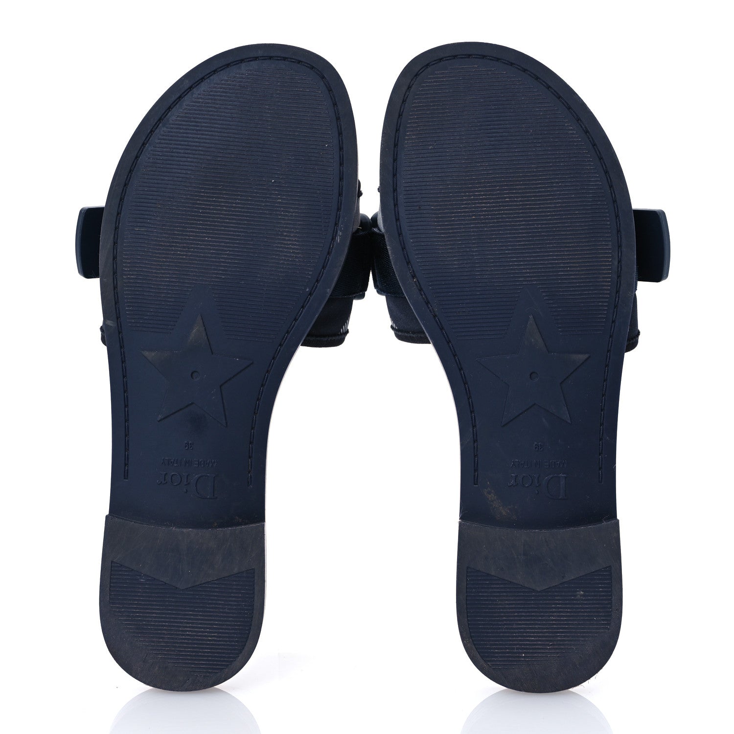 Christian Dior Technical Stretch Fabric Camouflage Dio(r)evolution Slide Sandals 39 Deep Blue 7 of 16
