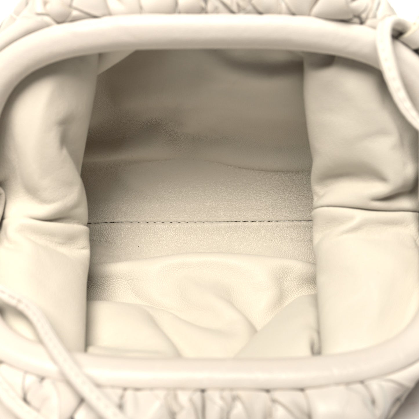 Nappa Intrecciato Studded The Mini Pouch Chalk