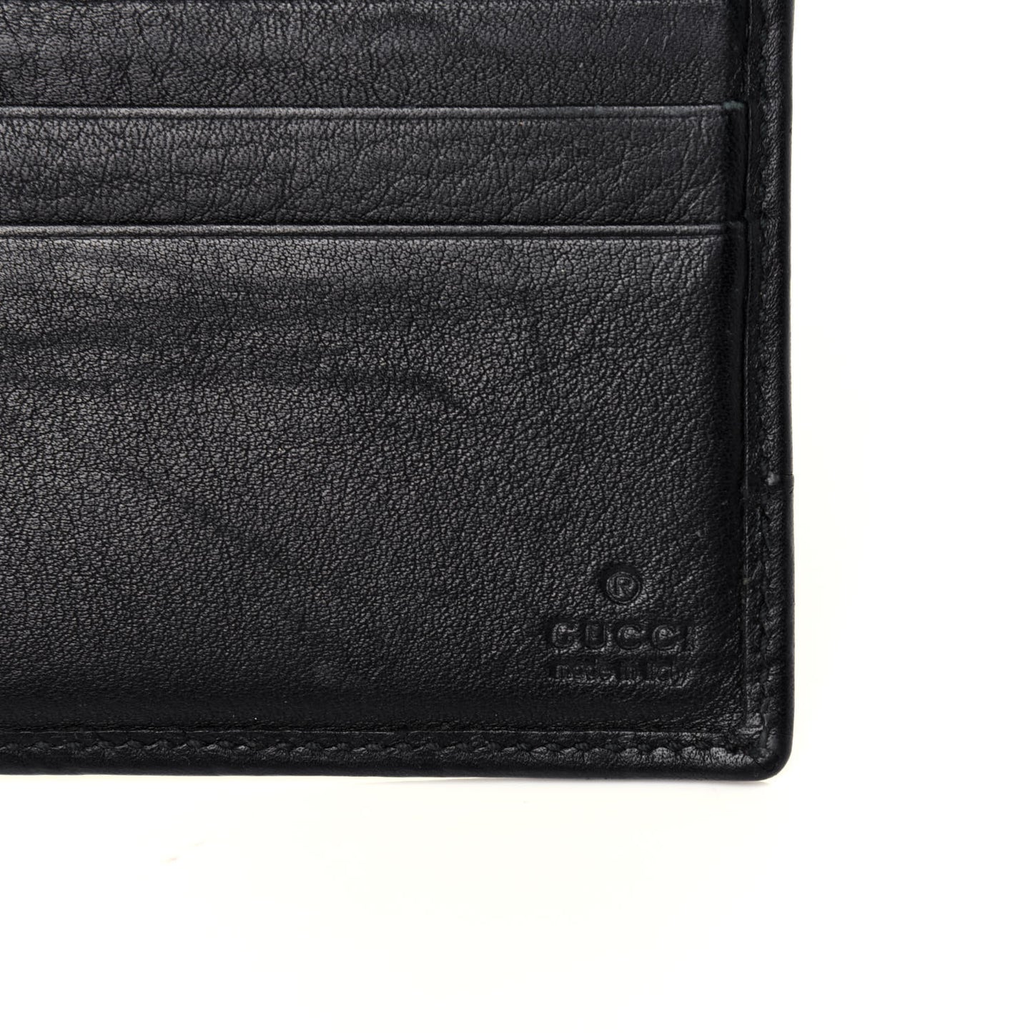 Guccissima Calfskin Bi-Fold Wallet Black