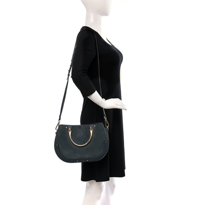 Chloe Calfskin Suede Medium Pixie Shoulder Bag Intense Green 2 of 6