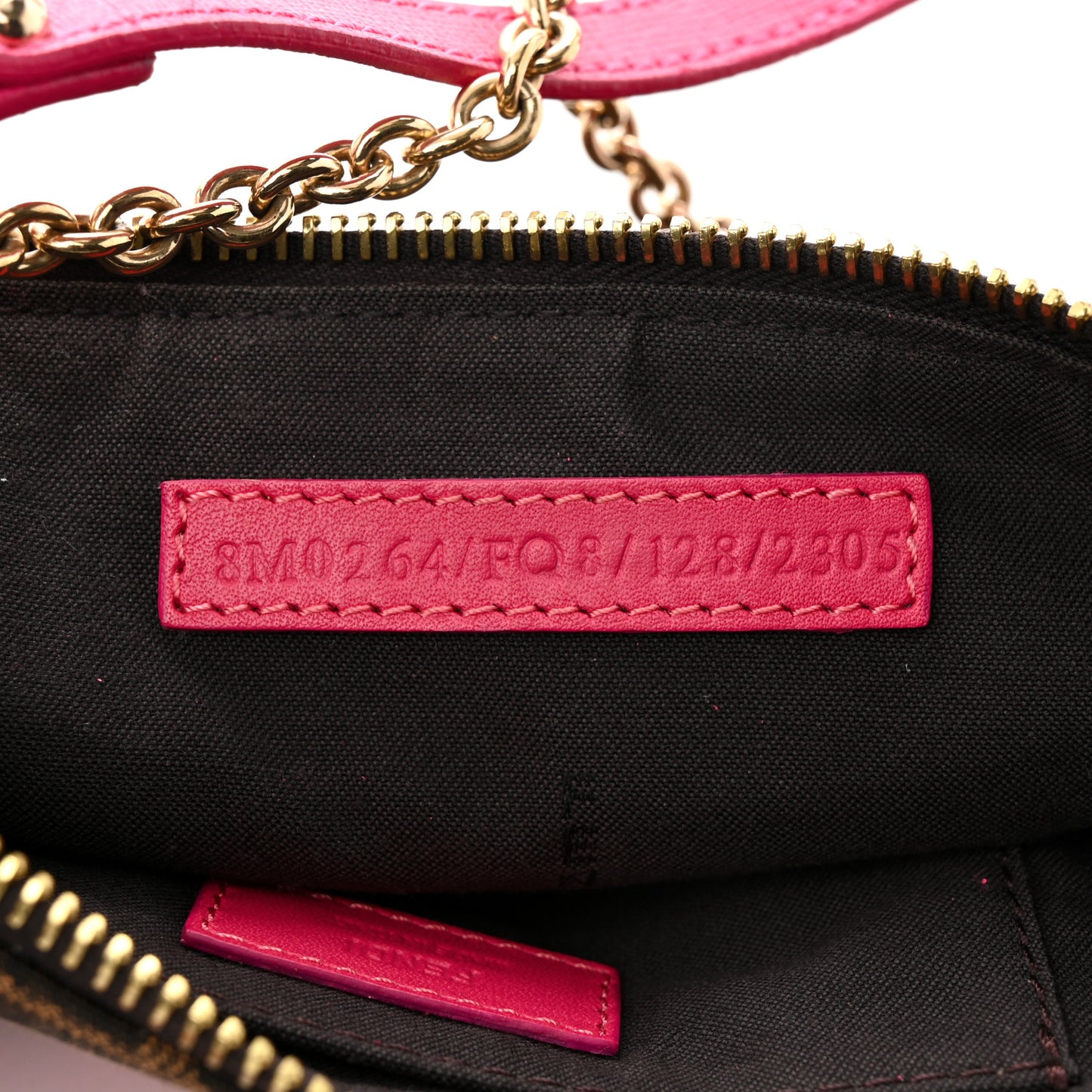 Zucca Vitello Elite Mini Pouch Crossbody Tobacco Fuxia