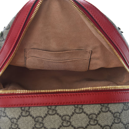 Gucci GG Supreme Monogram Web Kingsnake Heart Embroidered Small Day Backpack Red 7 of 10