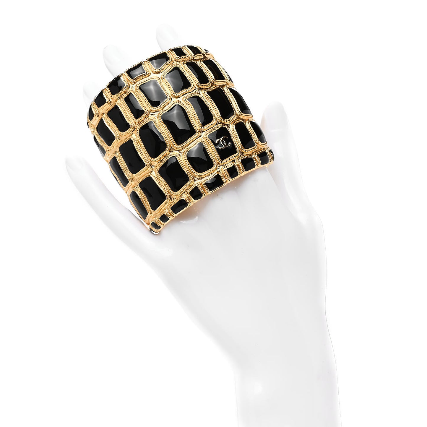 Resin Metal Along The Nile CC Cuff Black Gold