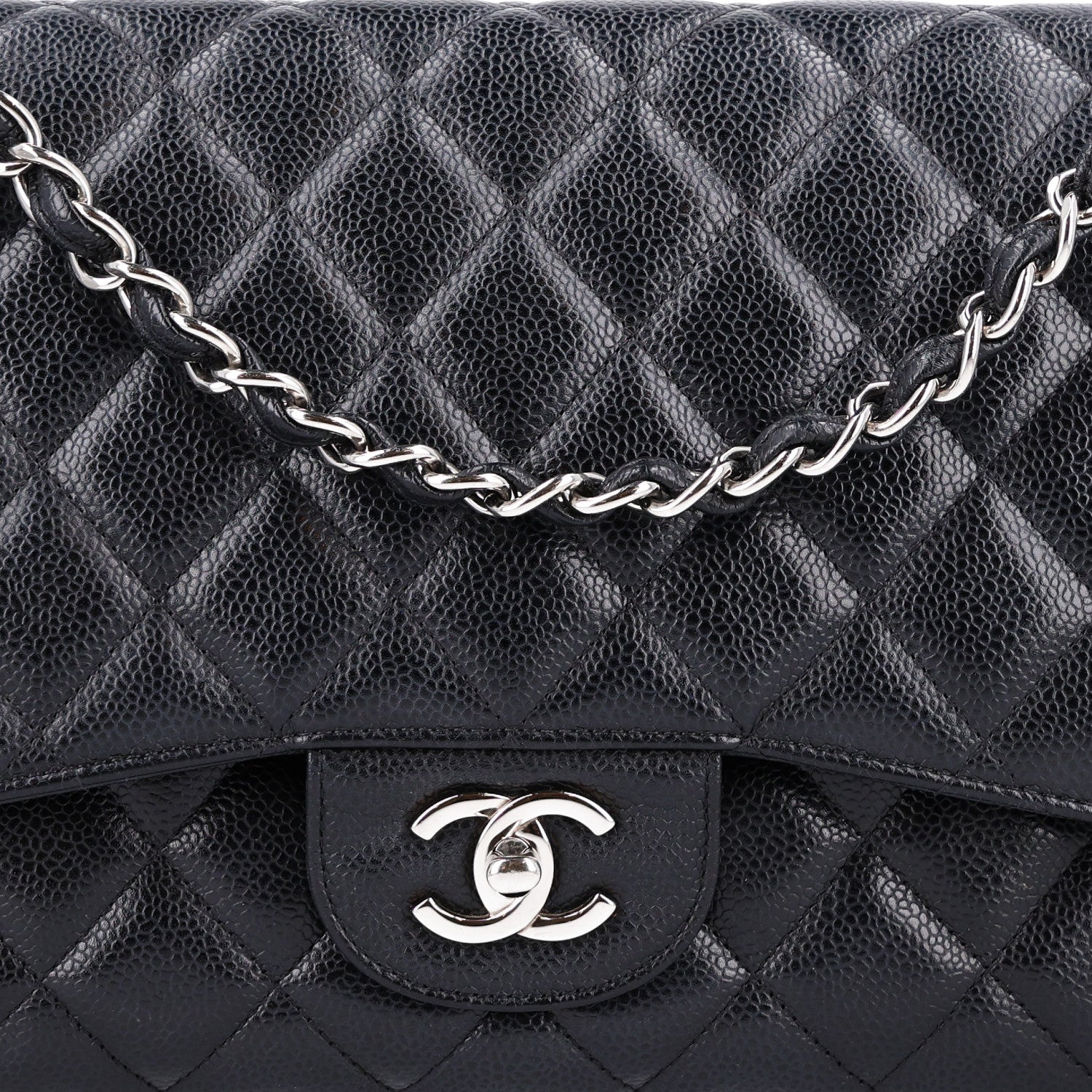 Chanel Caviar Quilted Jumbo Double Flap Black 9 of 11