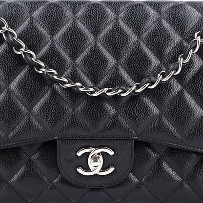 Chanel Caviar Quilted Jumbo Double Flap Black 9 of 11