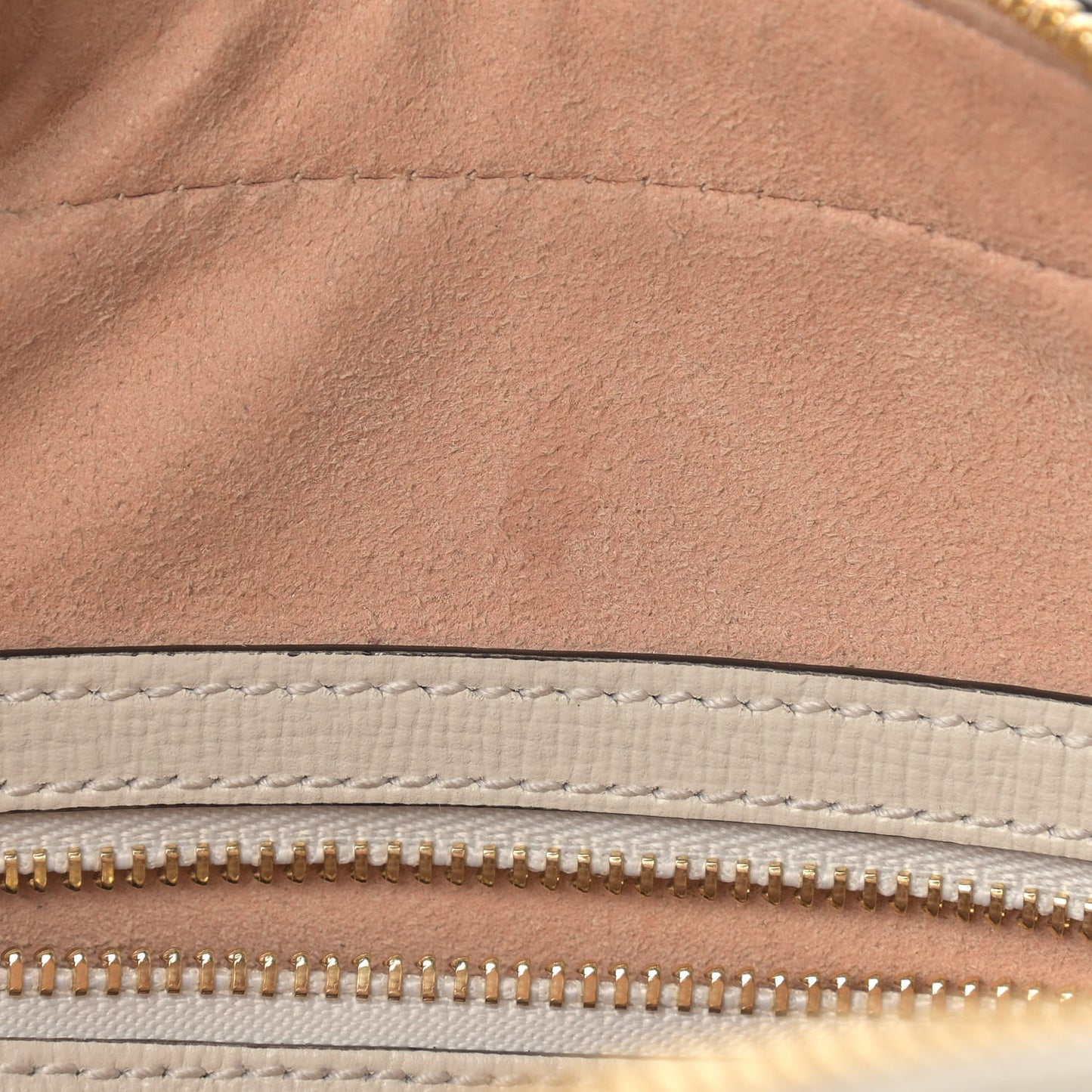 GG Supreme Monogram Small Horsebit 1955 Shoulder Bag Beige Mystic White