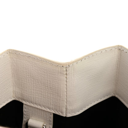 Balenciaga Squared Calfskin Logo North South Shopper Tote XXS White 12 of 15