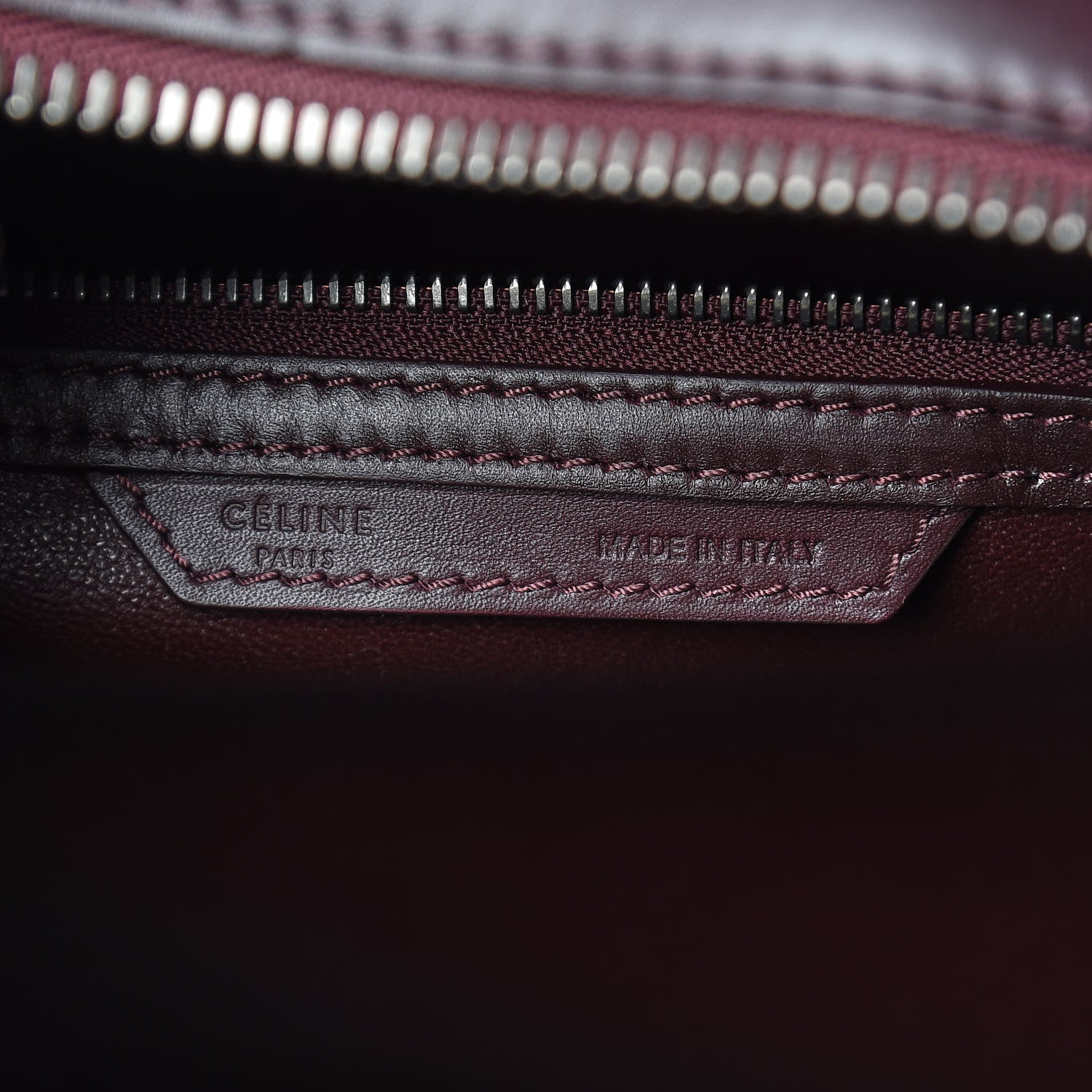 Celine Smooth Calfskin Small Luggage Burgundy 7 of 17
