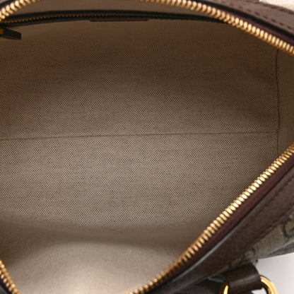 Gucci GG Supreme Monogram Web Small Ophidia Top Handle Bag Beige Ebony 5 of 11