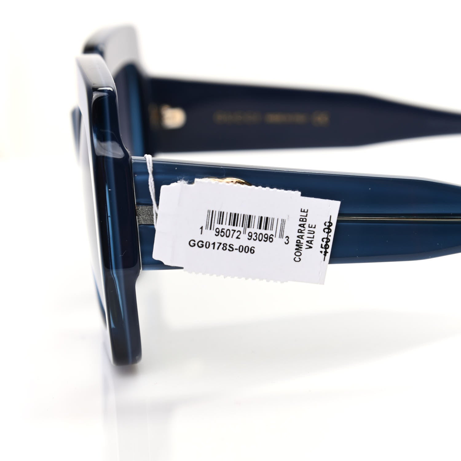 Gucci Acetate Square Web Frame GG0178S Sunglasses Navy 8 of 9