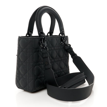 Christian Dior Ultra Matte Calfskin Cannage Small My ABCDior Lady Dior Black 3 of 11