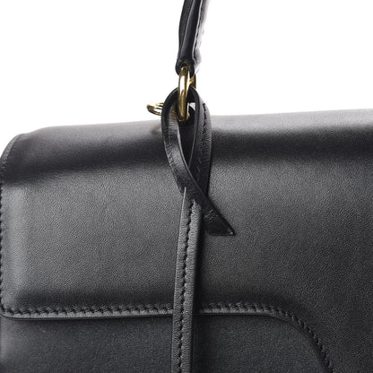 Celine Satinated Calfskin Medium 16 Top Handle Bag Black 14 of 15