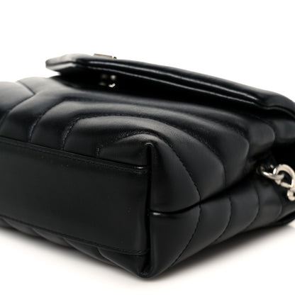 Saint Laurent Calfskin Y Quilted Monogram Toy Loulou Crossbody Bag Black 11 of 11