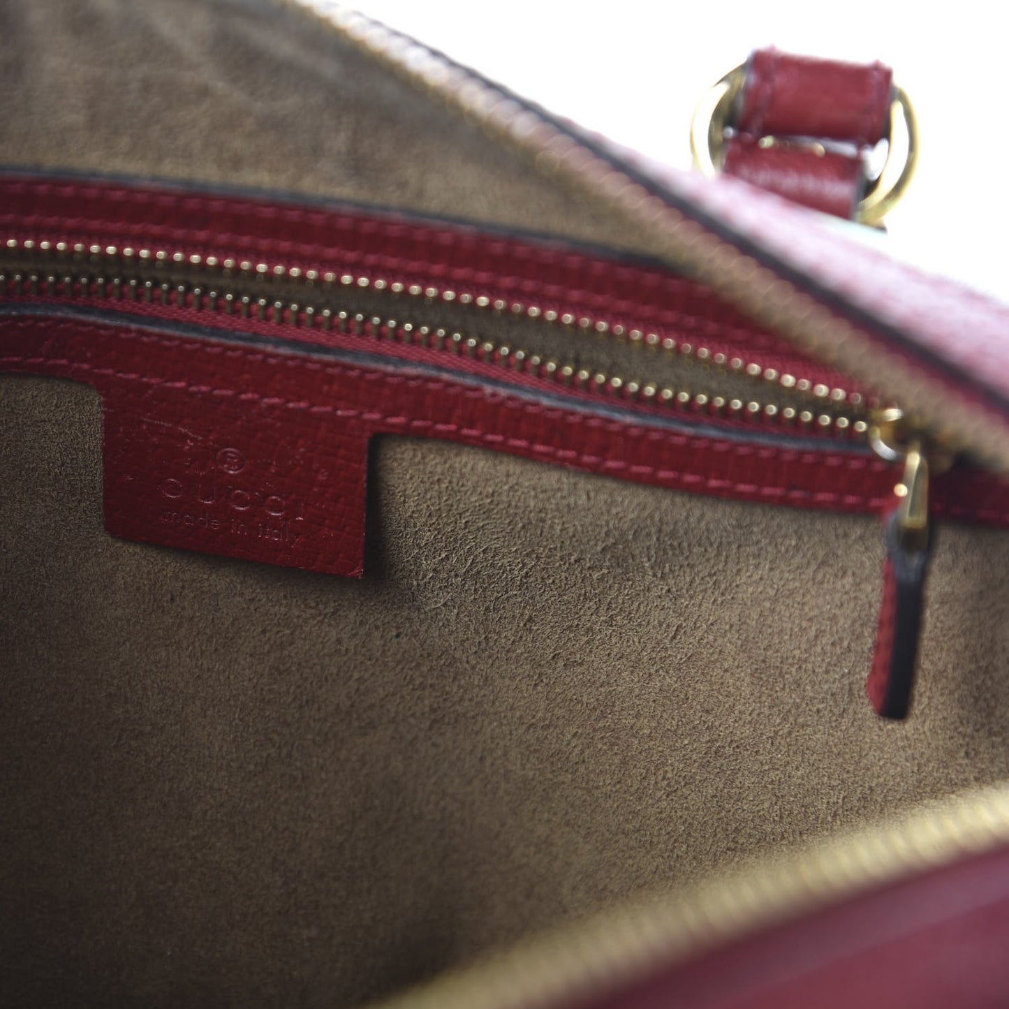 GG Supreme Monogram Tian Small Boston Beige Multicolor Red