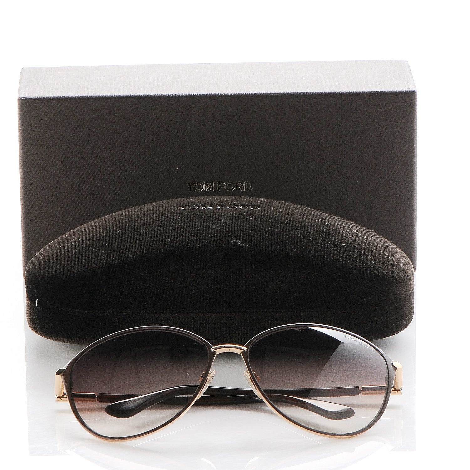 Tom Ford Penelope Vintage Round Sunglasses TF320 Brown 8 of 8