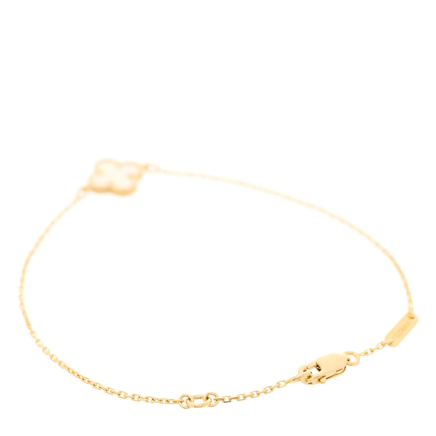 18K Yellow Gold Mother of Pearl Sweet Alhambra Bracelet