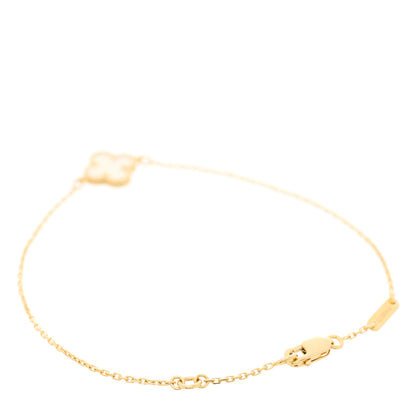 Van Cleef & Arpels 18K Yellow Gold Mother of Pearl Sweet Alhambra Bracelet 2 of 5