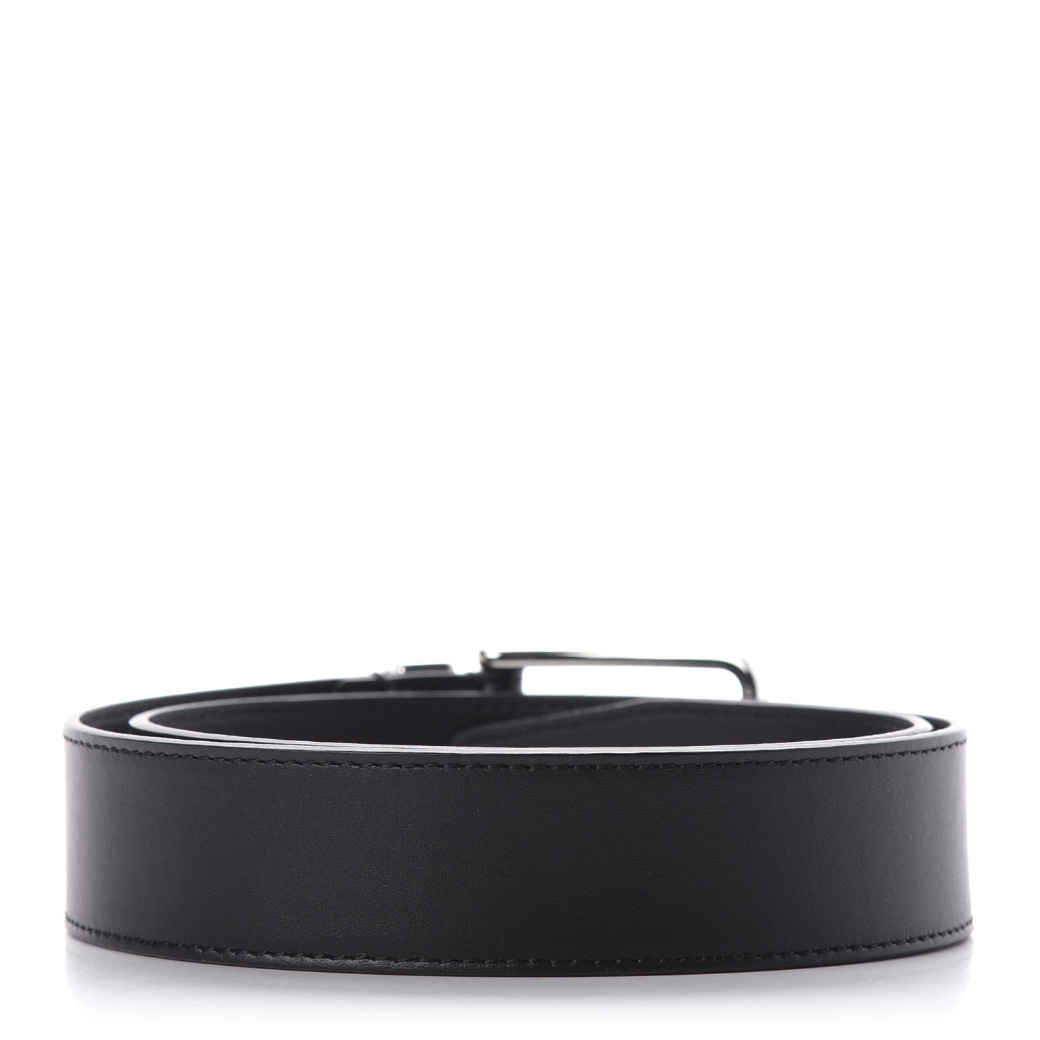 Louis Vuitton Calfskin 35mm Pont Neuf Belt 75 30 Black 2 of 6