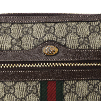 Gucci GG Supreme Monogram Large Ophidia Pouch Clutch Brown 8 of 8