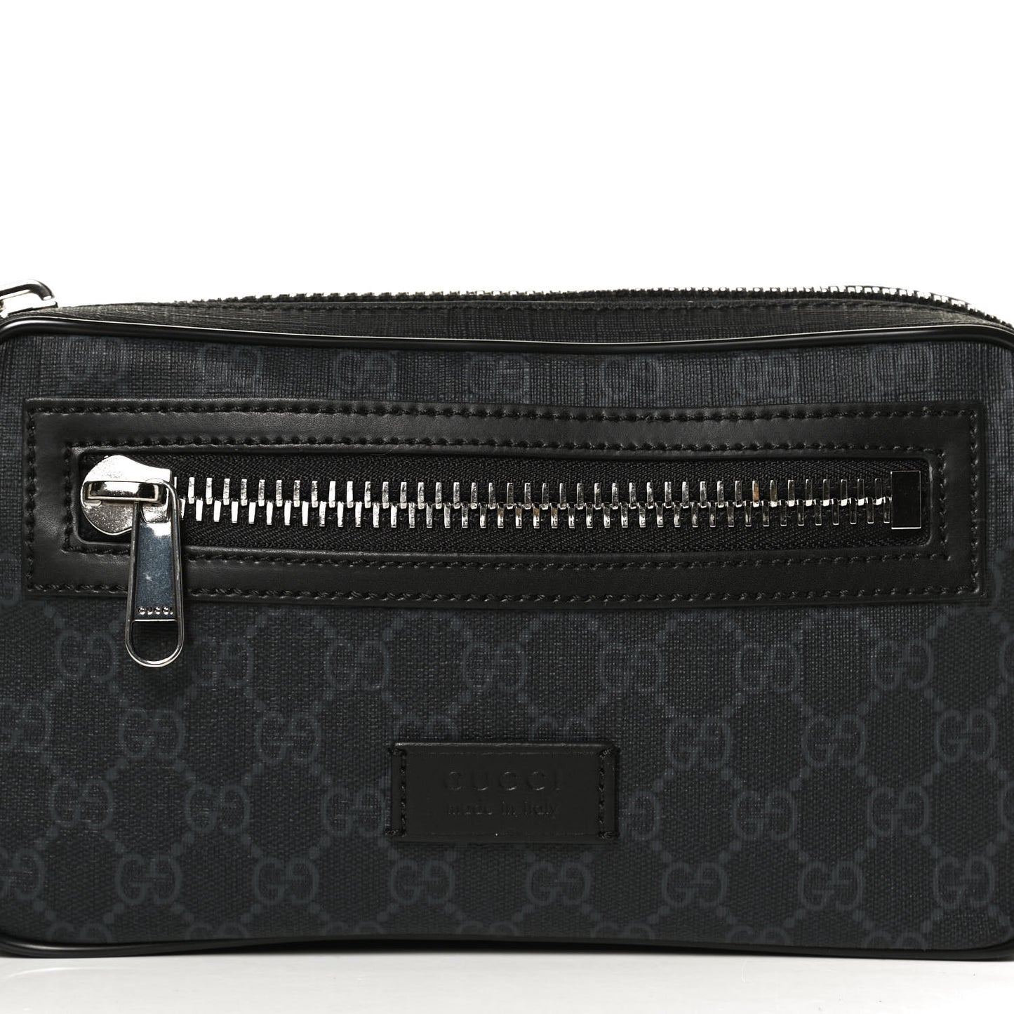 Soft GG Supreme Monogram Web Belt Bag Black Grey