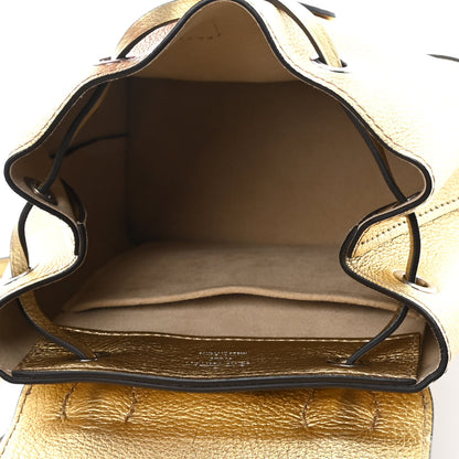 Louis Vuitton Metallic Calfskin Lockme Mini Backpack Gold 4 of 4