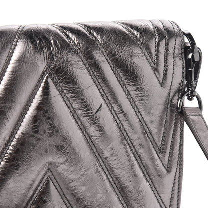 MCM Metallic Calfskin Quilted Patricia Crossbody Bag Berlin Silver 11 of 12