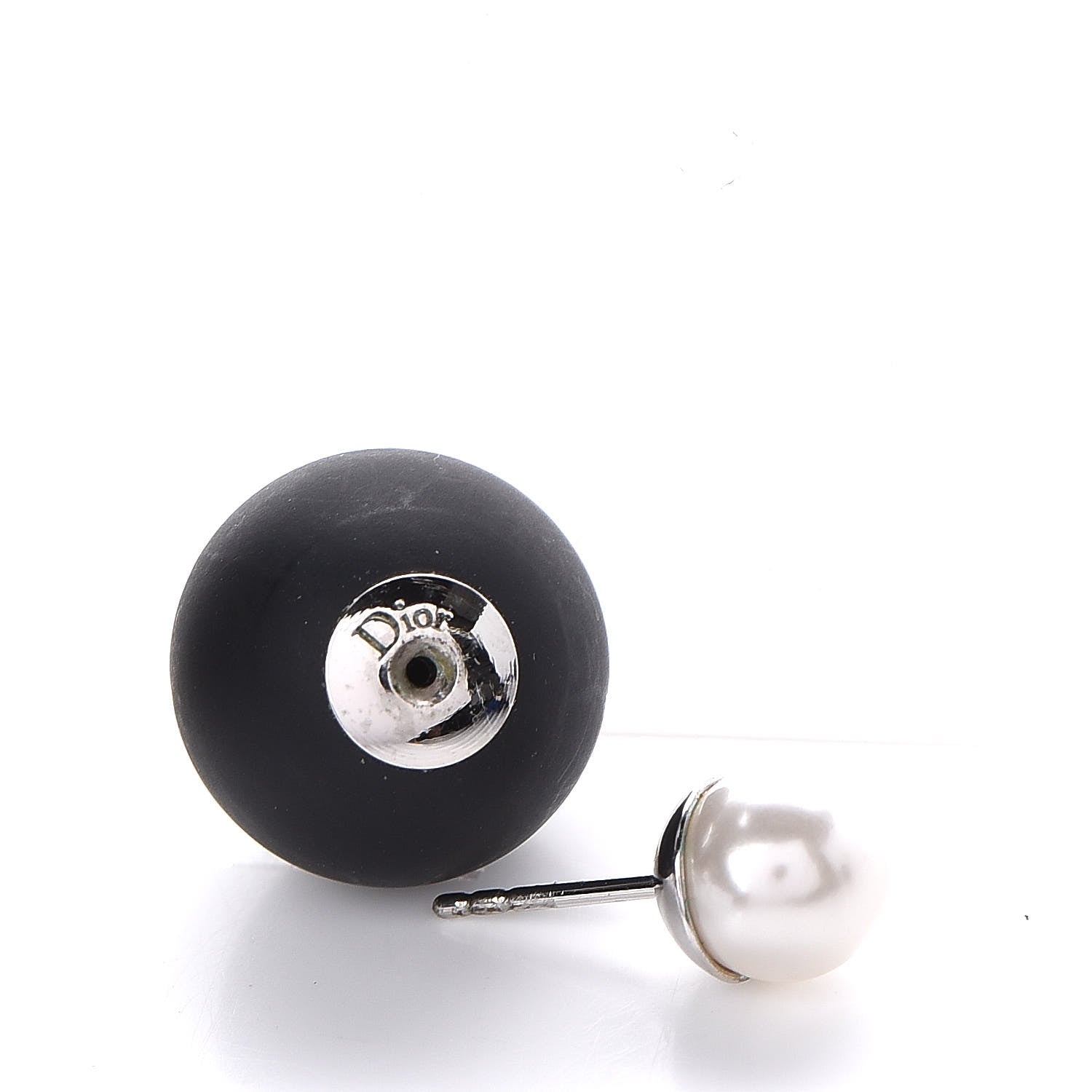 Christian Dior Mise En Dior Tribal Earrings Matte Black Pearl 3 of 4
