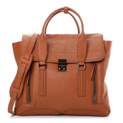 3.1 Phillip Lim Textured Calfskin Medium Pashli Satchel Mandarin 1 of 8