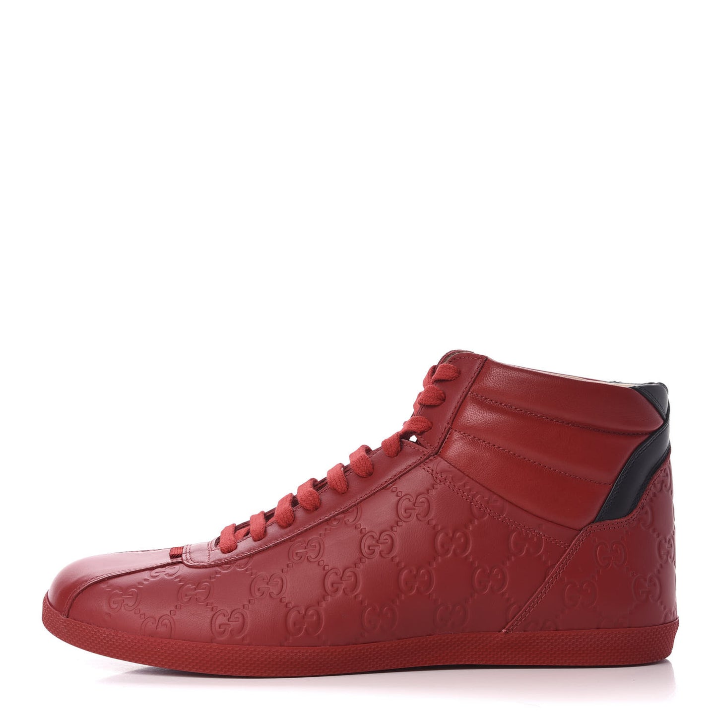 Guccissima Mens High Top Sneakers 9 Rosso