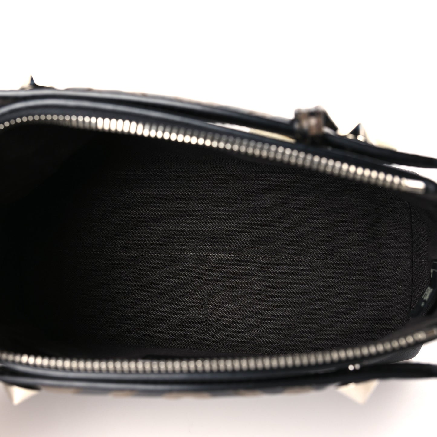 Vitello Dolce Bi-Color FF 1974 Embossed Mini By The Way Boston Bag Black Maya