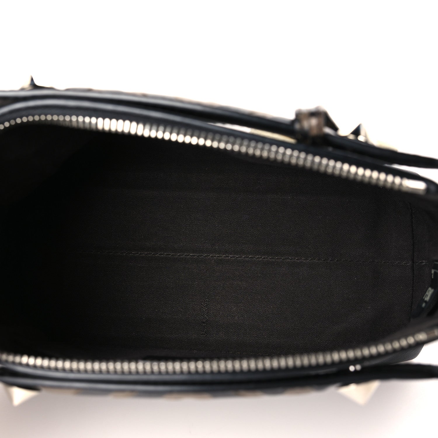 Fendi Vitello Dolce Bi-Color FF 1974 Embossed Mini By The Way Boston Bag Black Maya 5 of 9