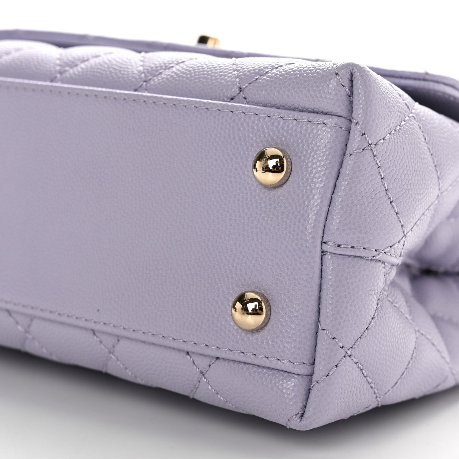 Chanel Caviar Quilted Mini Coco Handle Flap Light Purple 10 of 11
