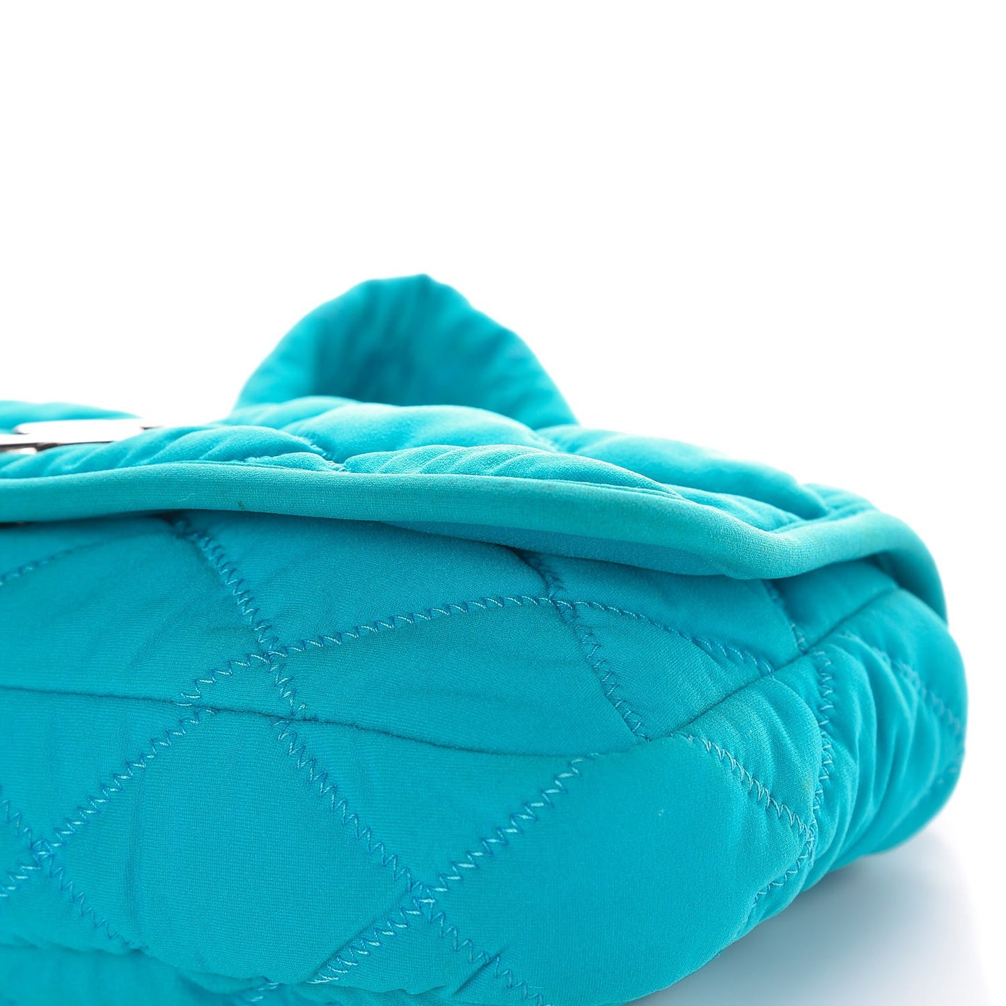 Nylon Bubble Quilt Medium Flap Turquoise