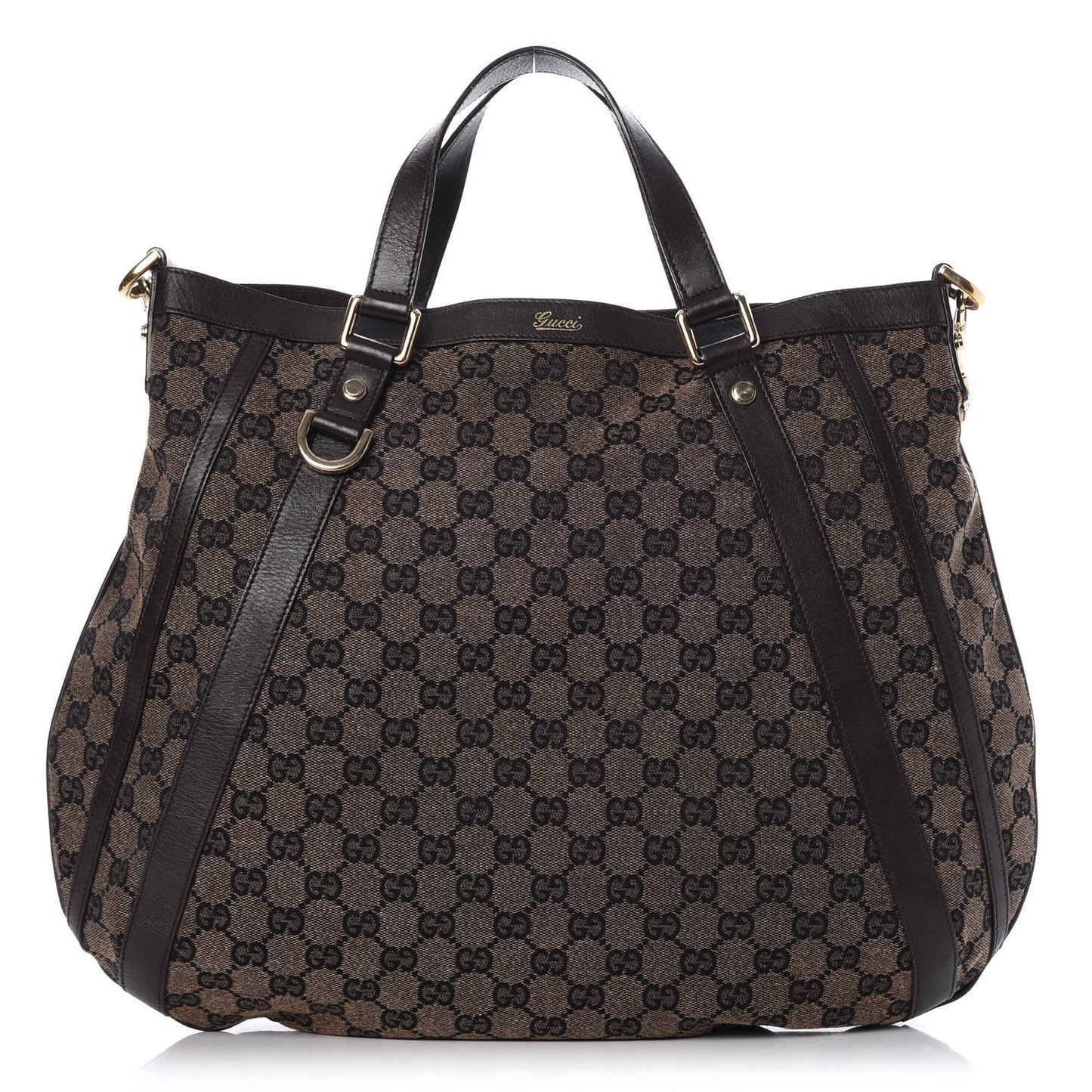 Monogram Medium Abbey Convertible Tote Dark Brown