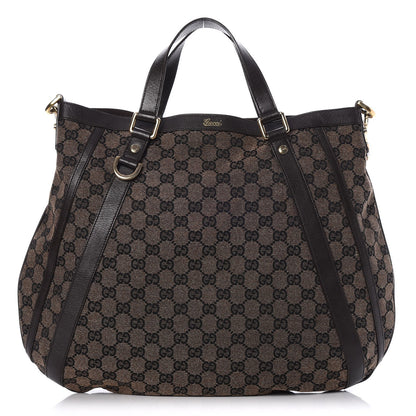 Gucci Monogram Medium Abbey Convertible Tote Dark Brown 1 of 13