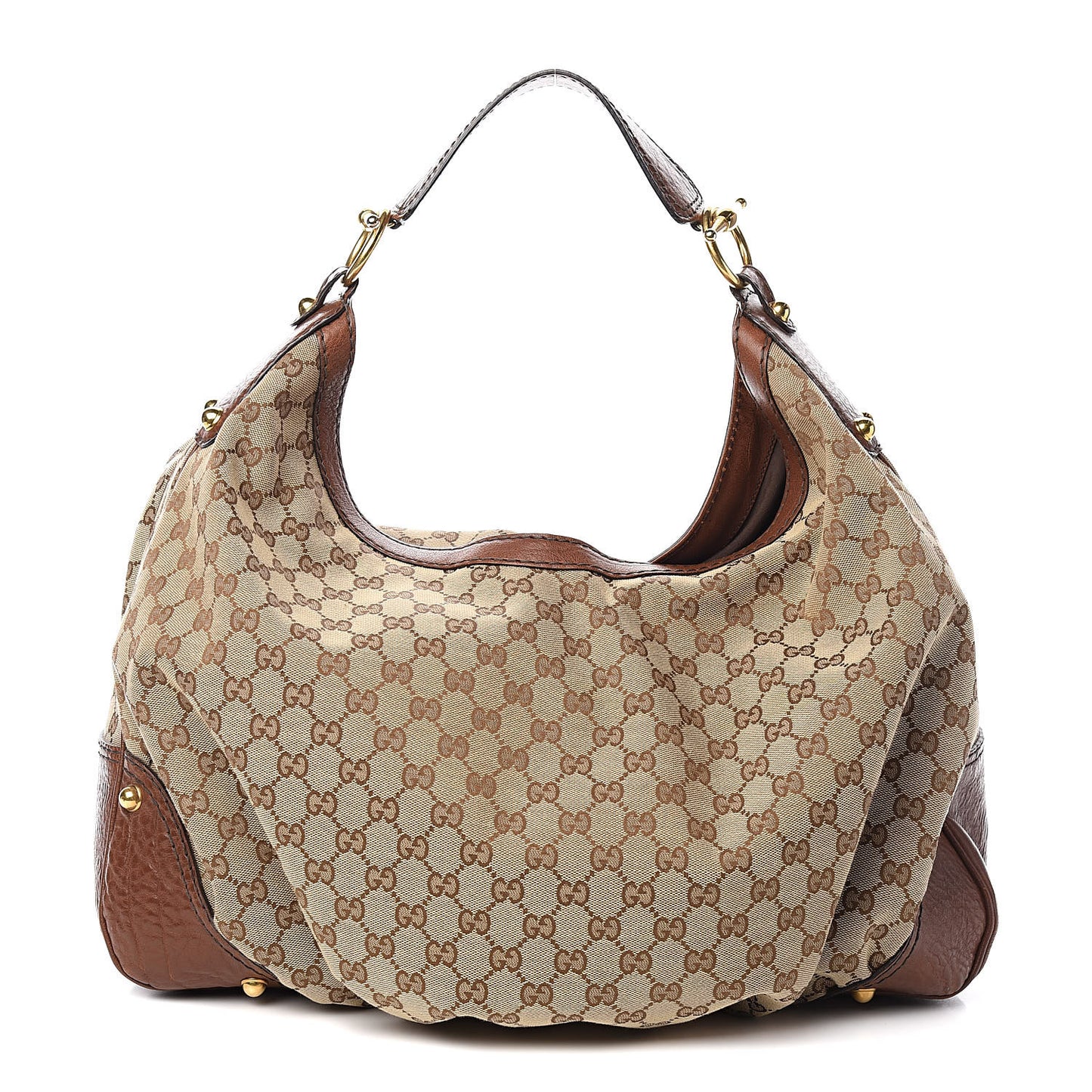 Monogram Large Jockey Hobo Brown