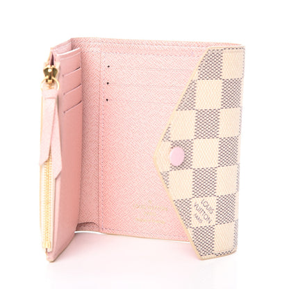Louis Vuitton Damier Azur Victorine Wallet Rose Ballerine 5 of 9
