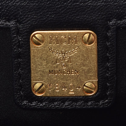 MCM Lambskin Quilted Embellished Flap Black 6 of 11