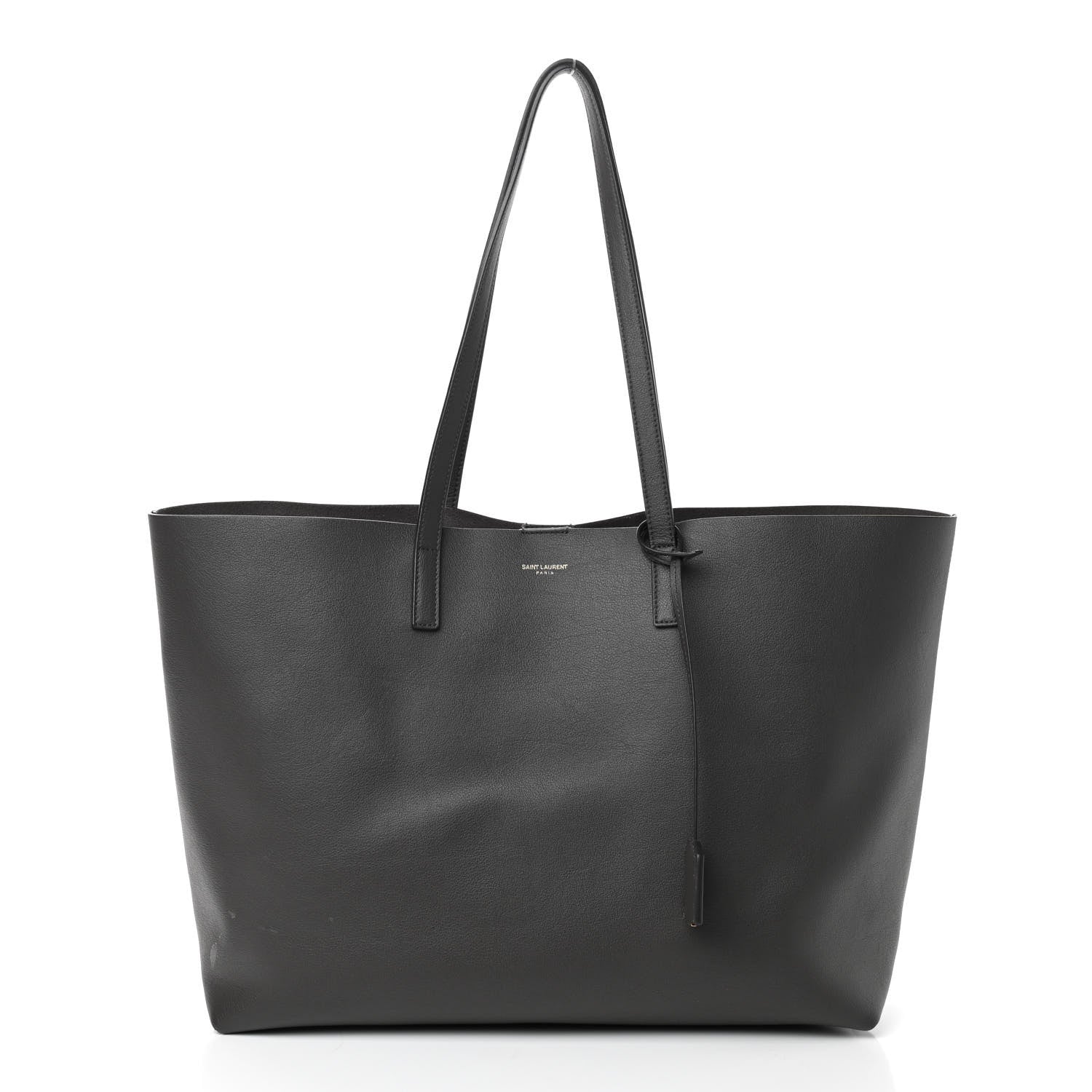 Saint Laurent Calfskin Large Shopping Tote Dark Grey 3 of 13